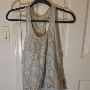 Express lace racerback tank